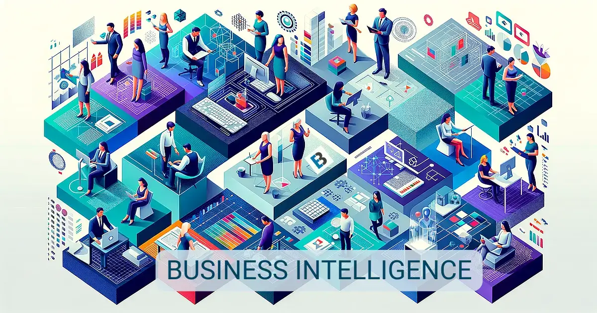 A dynamic visualisation of Business Intelligence tools driving strategic decision-making and growth opportunities.